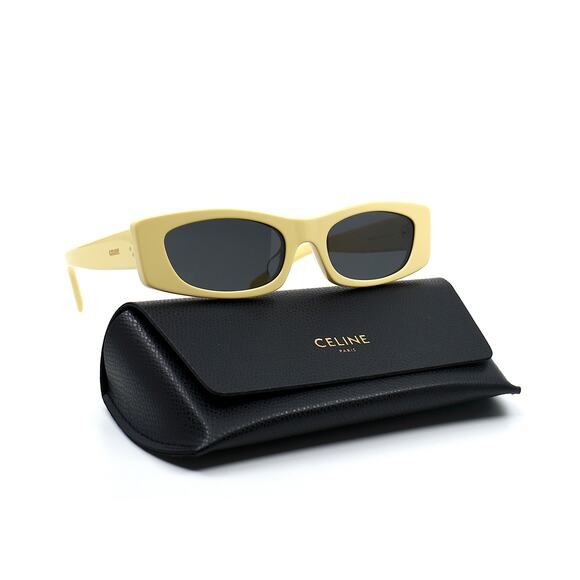 NEW CELINE PARIS CL40245U 39A SHINY BUTTER GREY AUTHENTIC SUNGLASSES - Picture 1 of 15